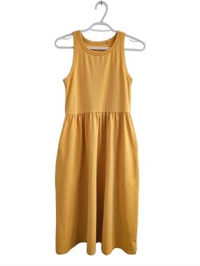 Buffalo David Bitton Mustard Sleeveless Lightweight gingham shorts with an Dress